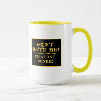 Schriftart-Junkie-Wecker-Kaffee-Tasse Tasse