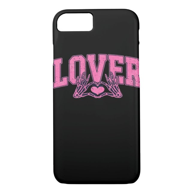 Schriftart mit Skeletthandschuhen klassisch Case-Mate iPhone Hülle (Rückseite)