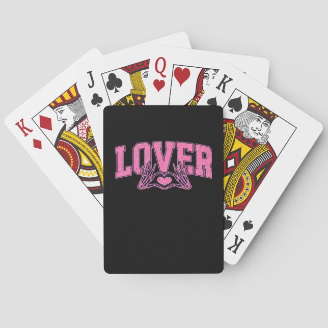 Schriftart mit Skeletthandschuhen klassisch Spielkarten (Rückseite)