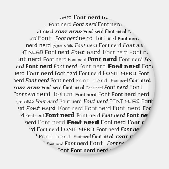 Schriftart Nerd Magnet (Vorne)