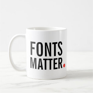 Schriftart sind wichtig. Moderne Typografie Kost Kaffeetasse