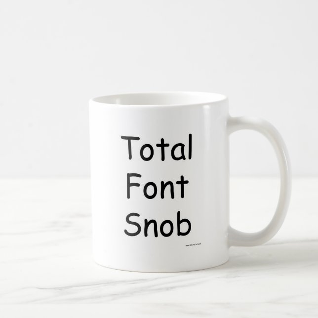 Schriftart Snob Snob Synarky Schreibtischmotto Kaffeetasse (Rechts)