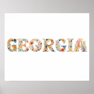 Schriftart Staat Art Print (GEORGIA) Poster
