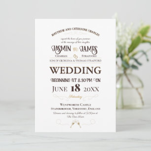 Schriftart Typografie-Hochzeit Einladung