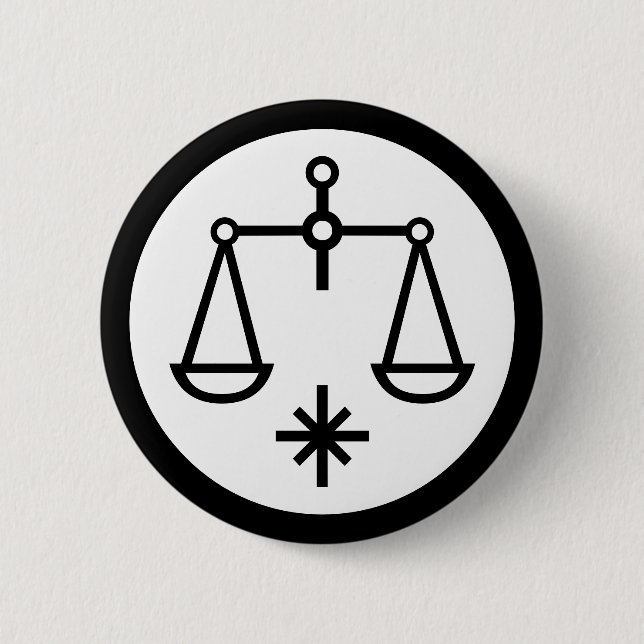 Schriftart Zodiac: LIBRA + Ihre Farben und Ideen Button (Vorderseite)