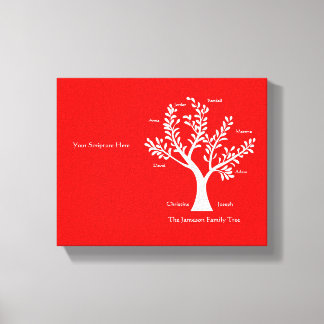 Schriftenfamilie Canvas drucken, rot Leinwanddruck