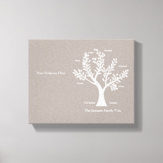 Schriftenfamilie Canvas drucken, warmes Grau Leinwanddruck