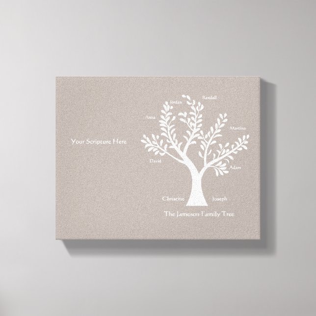 Schriftenfamilie Canvas drucken, warmes Grau Leinwanddruck (Vorderseite)