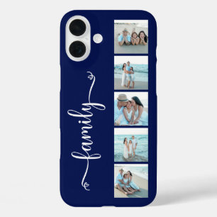 Schriftfamilie Foto Marineblau iPhone 16 Plus Hülle
