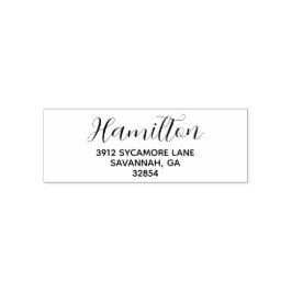 Schriftfamilienname & einfache Adresse Permastempel