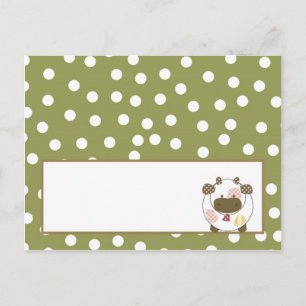 Schriftliche Platzkarte Abbys Farm Pink Girly Barn Postkarte