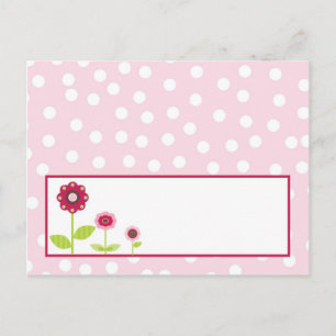 Schriftliche Platzkarte Berry Garden Pink Blume Postkarte