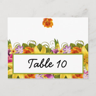 Schriftliche Platzkarte Hawaiian Exotic Blume Colo Postkarte