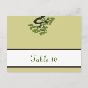 Schriftliche Platzkarte Japanisch Green Bonsai Tre Postkarte
