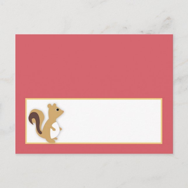 Schriftliche Platzkarte Liebe und Natur Girl Woodl Postkarte (Vorderseite)
