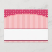 Schriftliche Platzkarte liebt Vögel Rosa Streifen/