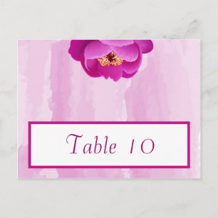 Schriftliche Platzkarte Lila/rosa Peony Blume verl Postkarte