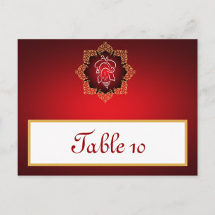 Schriftliche Platzkarte Lord Ganesha/Hindu Red Spi Postkarte