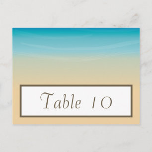 Schriftliche Platzkarte Ocean Beach Shore Seashell Postkarte