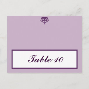 Schriftliche Platzkarte Royal Lila Crown/Wirbel la Postkarte