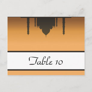 Schriftliche Platzkarte Taj Mahal Sunset Orange Ye Postkarte
