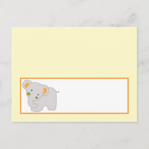 Schriftliche Platzkarte Tropical Punch Elephant Hi Postkarte
