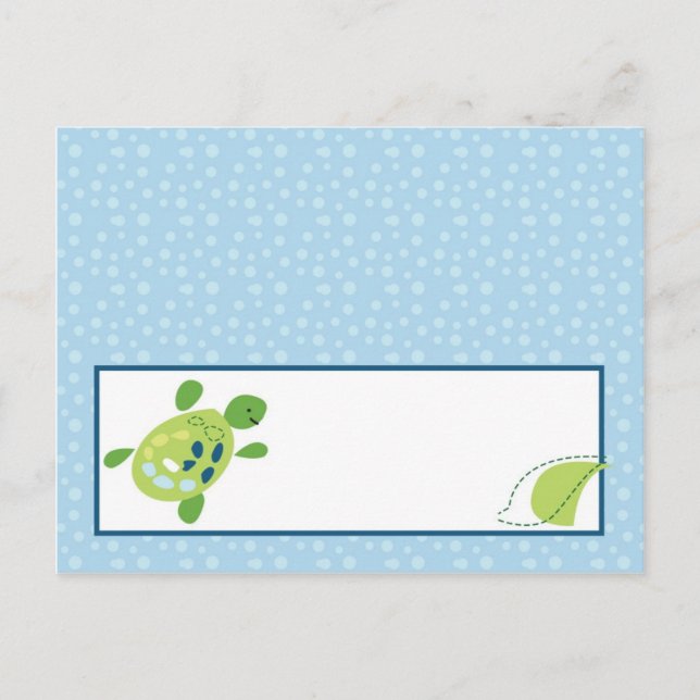 Schriftliche Platzkarte Turtle Reef Ocean Sea Turt Postkarte (Vorderseite)