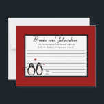 Schriftliche Ratenkarte Pinguin Liebe Couple Mate  Hinweiskarte<br><div class="desc">Diese bezaubernden Writable Advice Cards ergänzen perfekt jede Babydusche oder Geburtstagsfeier. Gib diese Karten einfach an deine Gäste, zusammen mit den schönen Tips Sharpie Stiften. Ihre Gäste können dann jeden Rat aufschreiben, den sie für die neue Mami oder für den Geburtstagsjungen oder das Geburtstagsmädchen haben. Diese sind in einer Größe...</div>