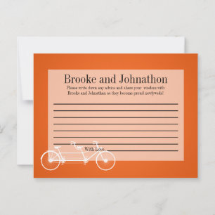 Schriftliche Ratenkarte Whimsical Orange Double Bi Hinweiskarte