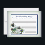 Schriftliche Ratgeber-Karte Pfauenfeathers Blau/Gr Hinweiskarte<br><div class="desc">Diese bezaubernden, schriftlichen Advice Cards sind perfekte Ergänzung zu jeder Hochzeit. Gib diese Karten einfach an deine Gäste, zusammen mit den schönen Tips Sharpie Stiften. Ihre Gäste können sich dann alle Ratschläge für die neue Braut und den neuen Bräutigam notieren. Diese sind in einer Größe von 4, 25" x 5,...</div>