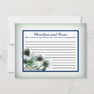 Schriftliche Ratgeber-Karte Pfauenfeathers Blau/Gr Hinweiskarte