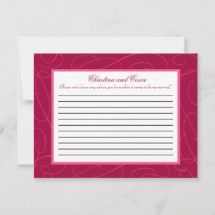 Schriftliche Ratschläge Karte Himbeere Rosa Schlei