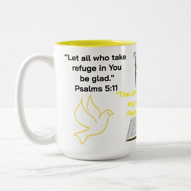 Schriftorientiert Zweifarbige Tasse (Links)
