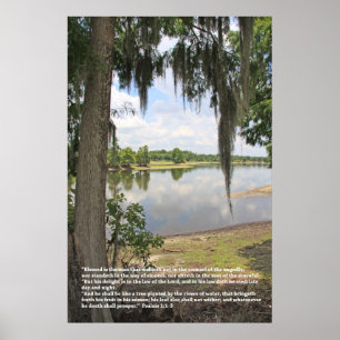 Schrifts-Plakat des Psalm-1, Version B Poster