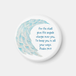 Schrifts-Psalm-91:11 Engels-Uhr über Ihnen Magnet