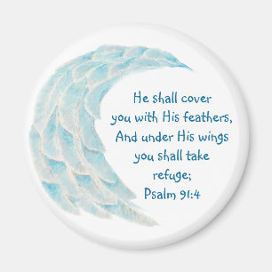 Schrifts-Psalm-91:4 Schutz unter seinen Flügeln Magnet