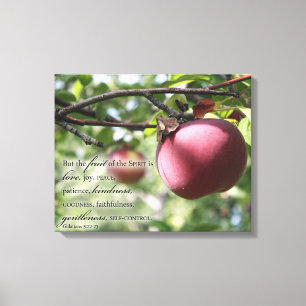 Schrifts-Wand-Kunst Apple mit Frucht des Geistes Leinwanddruck