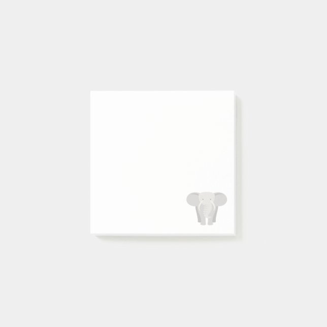 Schriftseite für Elefanten Post-it Klebezettel (Vorderseite)