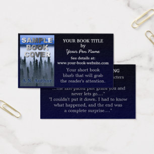 Schriftsteller Autor Werbeaktion Book Cover Blue O