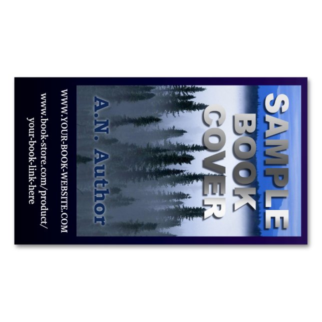 Schriftsteller Autor Werbeaktion Buchcover Website Magnetische Visitenkarte (Vorderseite)