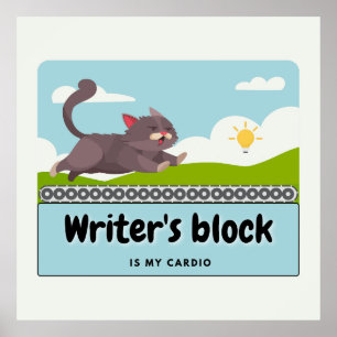 Schriftsteller-Block: Comic-Strip des Unglaublich  Poster