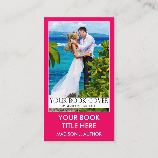 Schriftsteller Buchabdeckung Hot Pink oder Pick Co Visitenkarte (Vorderseite)