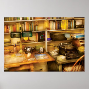 Schriftsteller - Der Schreibtisch eines Schriftste Poster