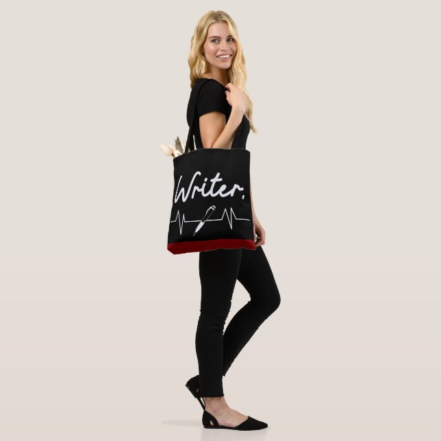 Schriftsteller Heartbeat Tasche (Am Model)