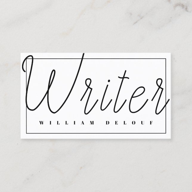 Schriftsteller Journalist Blogger Visitenkarte (Vorderseite)