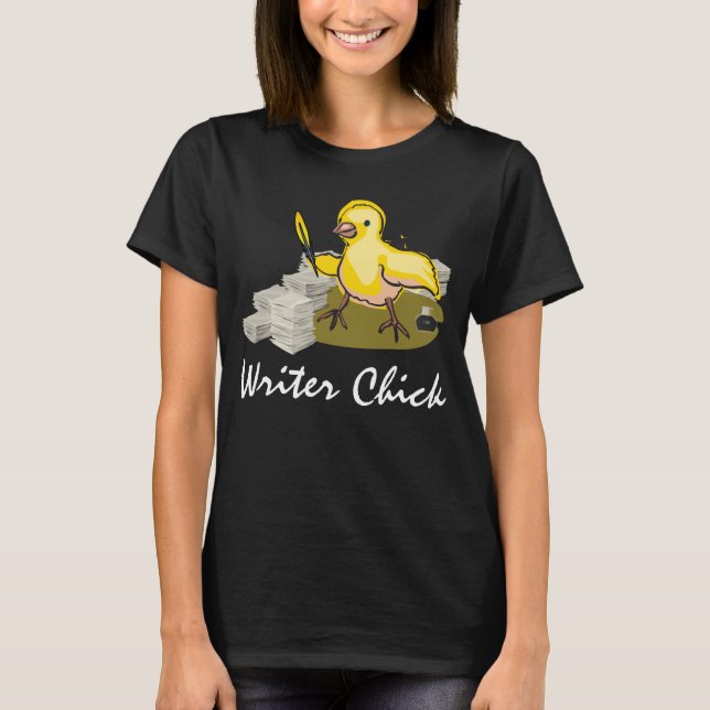 Schriftsteller mit Papier, Feder und Tinte T-Shirt (Vorderseite)