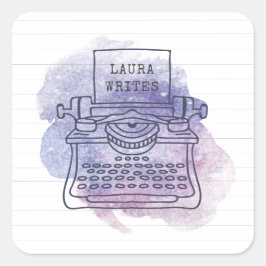 Schriftsteller Schriftsteller Blogger Journalist Quadratischer Aufkleber
