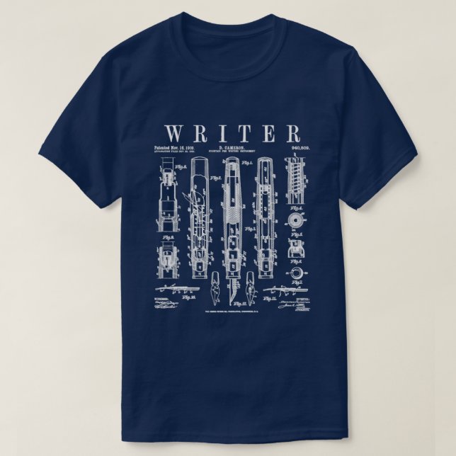 Schriftsteller Schriftsteller Schriftsteller Schri T-Shirt (Design vorne)