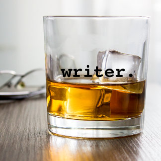 Schriftsteller Whiskyglas
