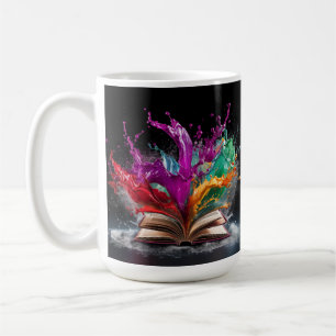 Schriftstellerfreude farbenfroh kaffeetasse